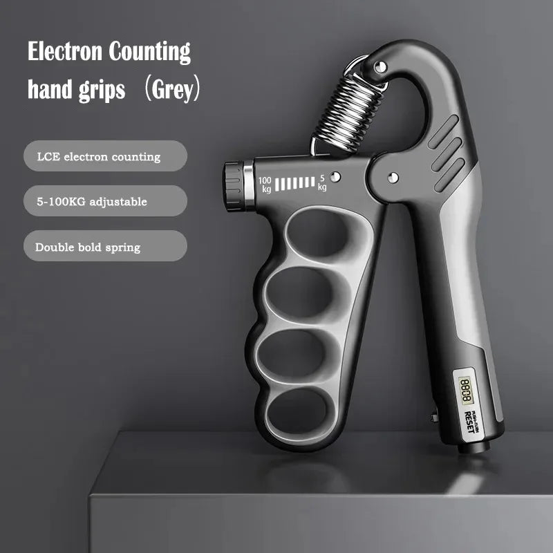 5-100Kg Adjustable Electron Counting Grip Strength Trainer Wrist Expander Hand Grip Strengthener Muscle Building Injury Recovery
