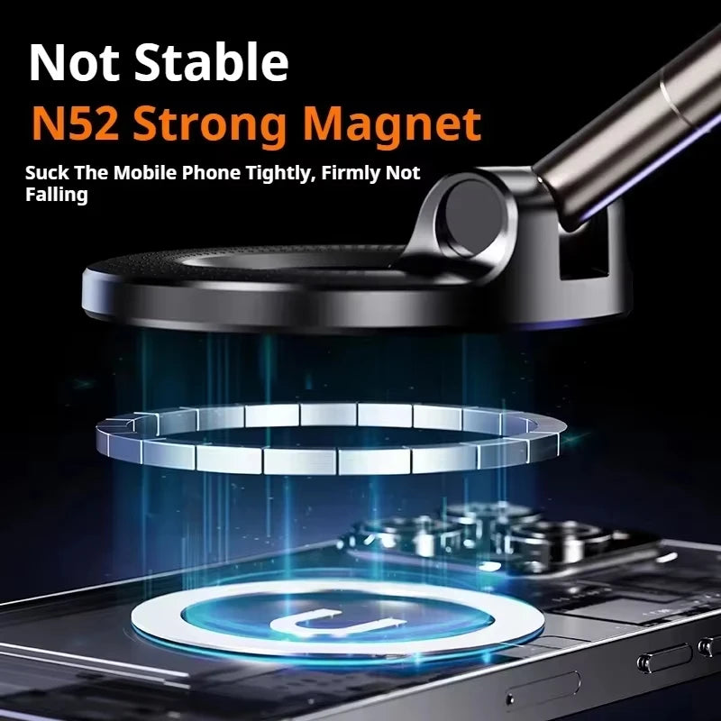 Xiaomi Magsafe Car Phone Holder Suction Cup Vacuum Magnetic Phone Stand 360° rotatable and Foldable Suction Cup Phone Holder
