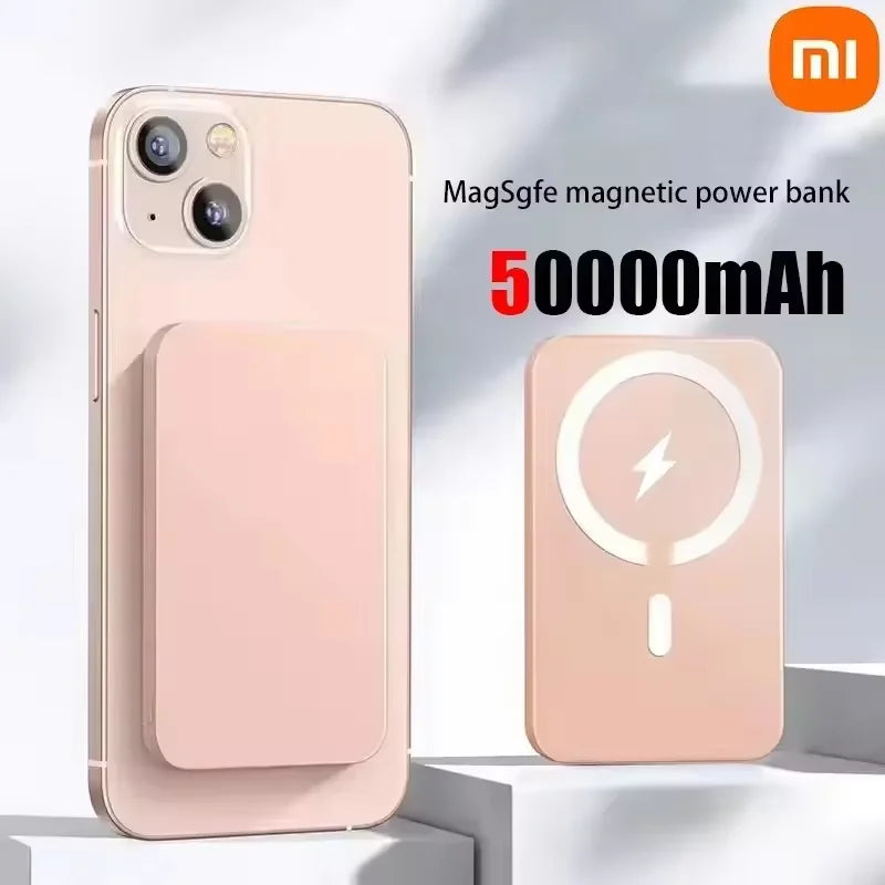 Xiaomi 500000mAh Magnetic PowerBank Wireless PD 22.5W Fast Charger For Magsafe Portable Auxiliary Battery For Iphone 17 16 15